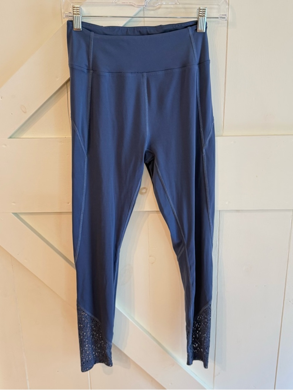 PINK Sport Small Blue Laser Cut Leggings High Rise Athletic Workout Yoga Pants